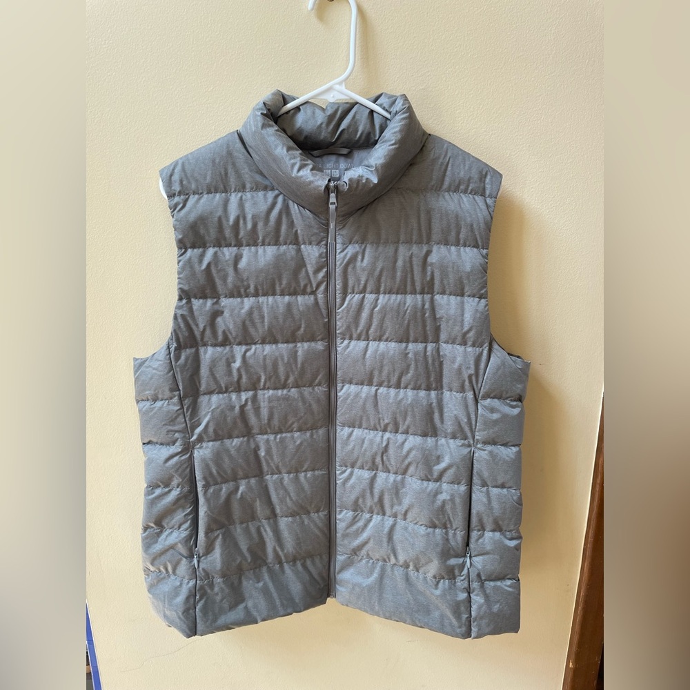 Uniqlo Ultra Light Gray Down Vest